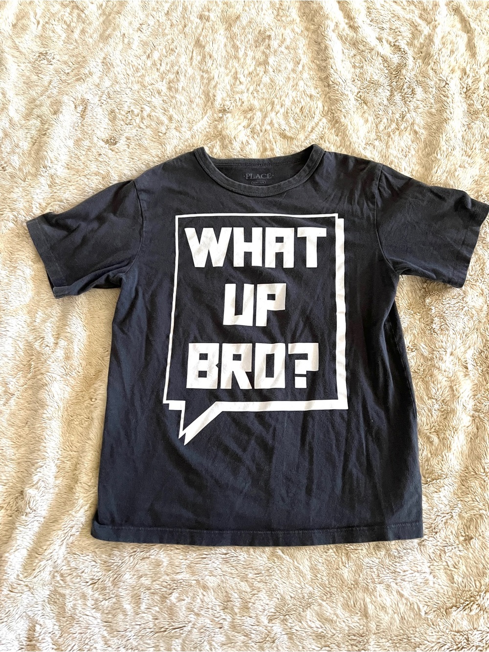 CHILDREN'S PLACE Boy's "What Up Bro" Graphic T-Shirt Size 7/8